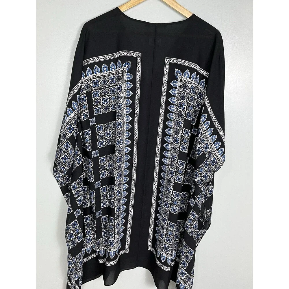 NWOT BCBGMAXAZRIA Sz M Inessa Kaftan Tonic Dress Paisley KIMONO Boho Beach Party